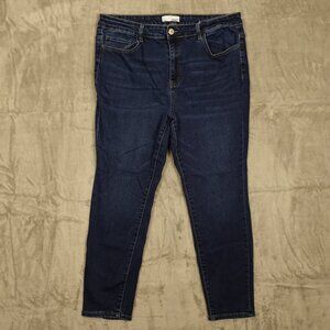 Vervet jeans skinny ankle women's 18 dark wash blue P459